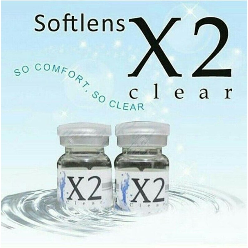 Softlens bening tahunan X2 CLEAR / Soflen minus X2 / Softlens bening X2 Clear Yearly