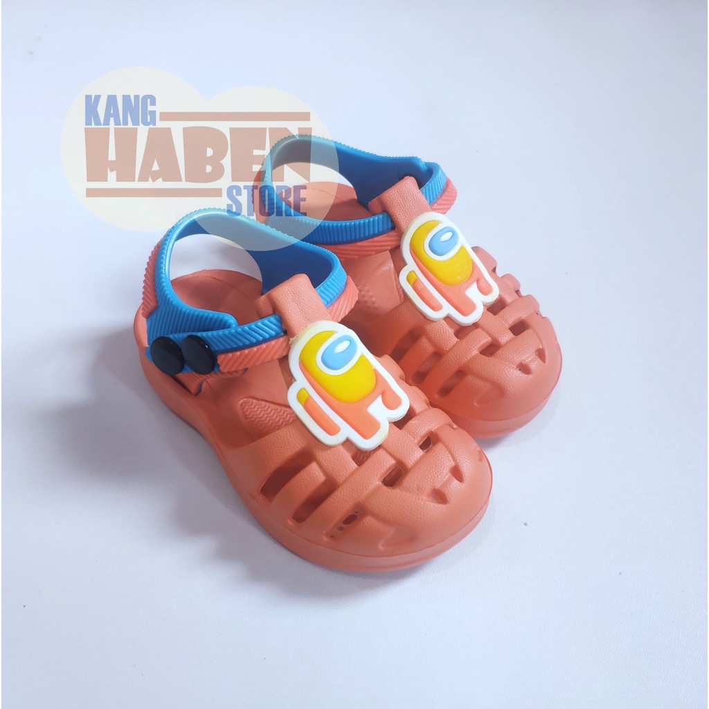 Habenkids Sandal Anak Bayi Lucu Karakter 4mong Us Cowok Cewek Sendal Ringan dan nyaman Anak 257EAA 19-24