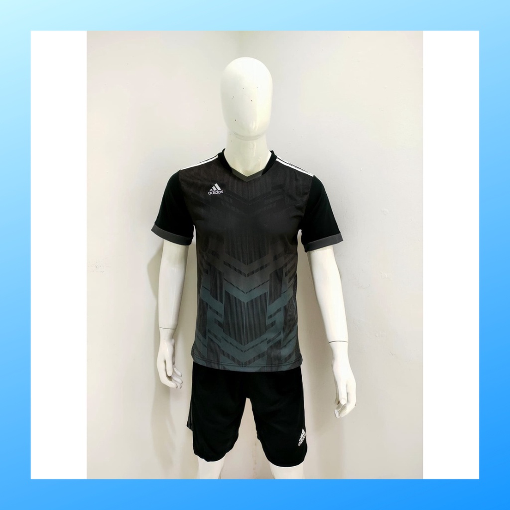 jersey futsal pria kaos sepak bola baju dan celana setelan wanita dewasa t-shirt outfit seragam jarsey kostum olahraga pakaian apparel print sport jersy soccer casual jersi suit AD169 charcoal