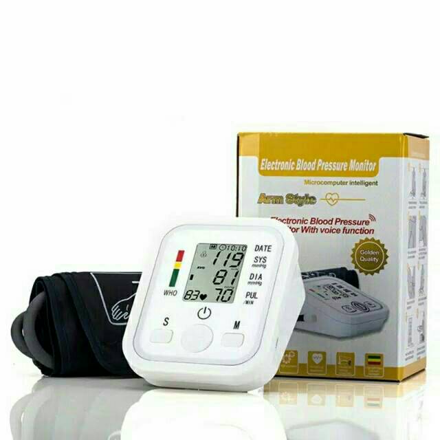 Tensimeter Digital Alat Pengukur Tekanan Darah Blood Pressure Otomatis Dengan Monitor LCD