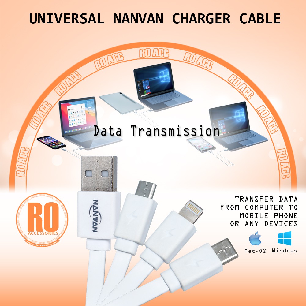 [RO ACC]  NANVAN KABEL CHARGER FOR ALL TIPE HP XIAOMI OPPO SAMSUNG REALME