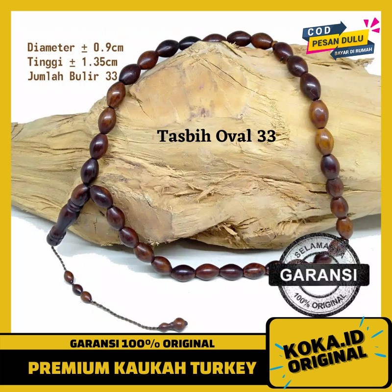 COD Tasbih Kaukah Bulat 33 Butir Tasbeh Kayu Kaoka Kaokah Koka Kauka Asli By Kokka Official