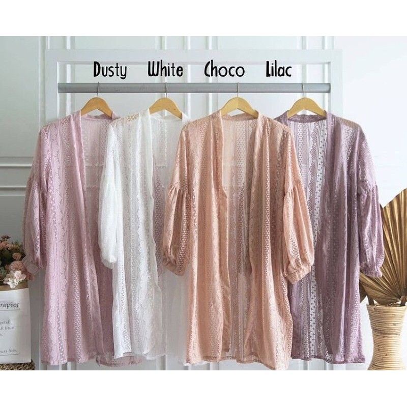 0Outer Panjang Jasmine Cardigan Lace Import busana pantai