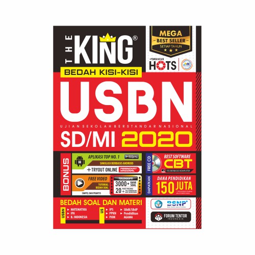 PALING MURAH....!!! READY STOCK THE KING BEDAH KISI-KISI USBN SD/MI 2020  FREE CD-1