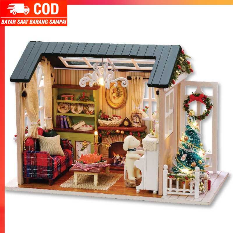 (100% BARANG ORI) Miniatur Rumah Boneka 3D DIY 1:24 - 8009A