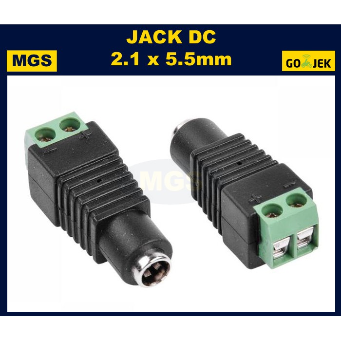 Jack DC Baut Betina 2.1x5.5mm Female Power Adapter Screw Soket Socket