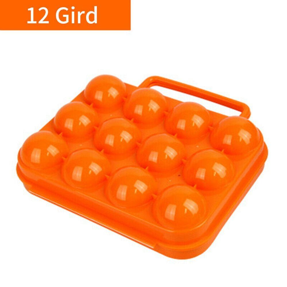 Preva 6/12 Grid Kotak Penyimpanan Telur Plastik Portable Organizer Case Outdoor Camping Piknik