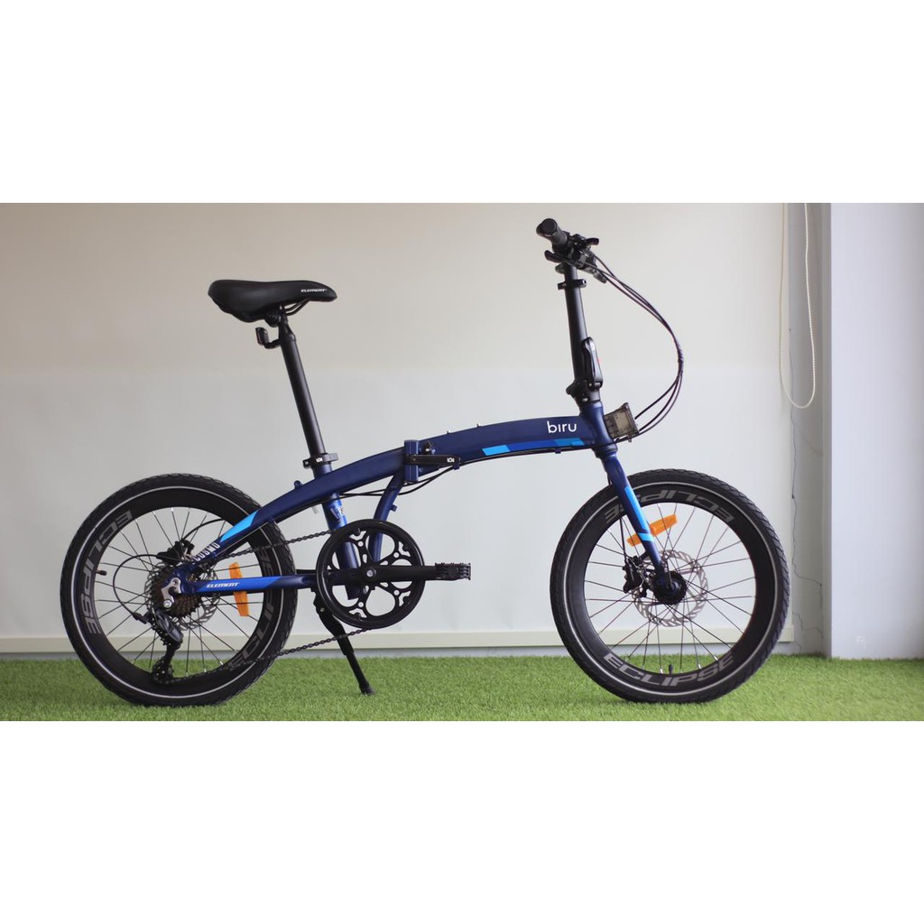Sepeda Lipat Folding Bike Element Ecosmo 8 Biru Murah