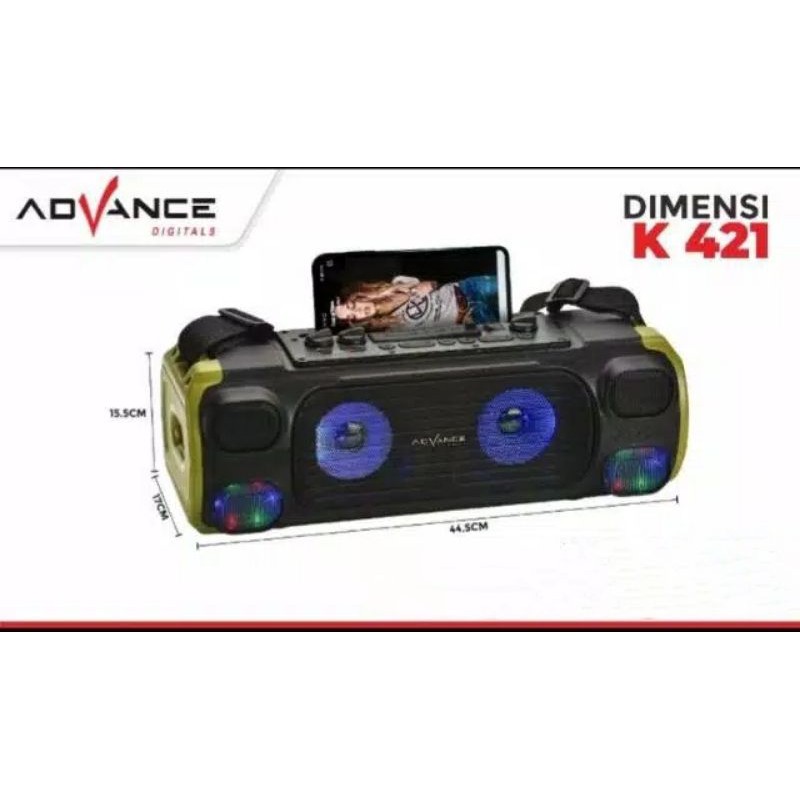 Speaker Advance K-421 Portable + Wireless Microphone