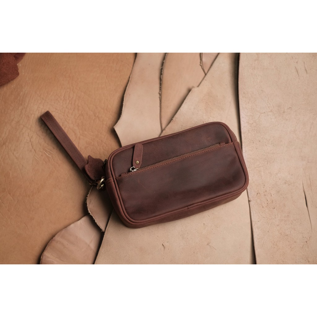 Shoeka DOPP KIT - HAND BAG - TAS TANGAN KULIT ASLI KUALITAS PREMIUM