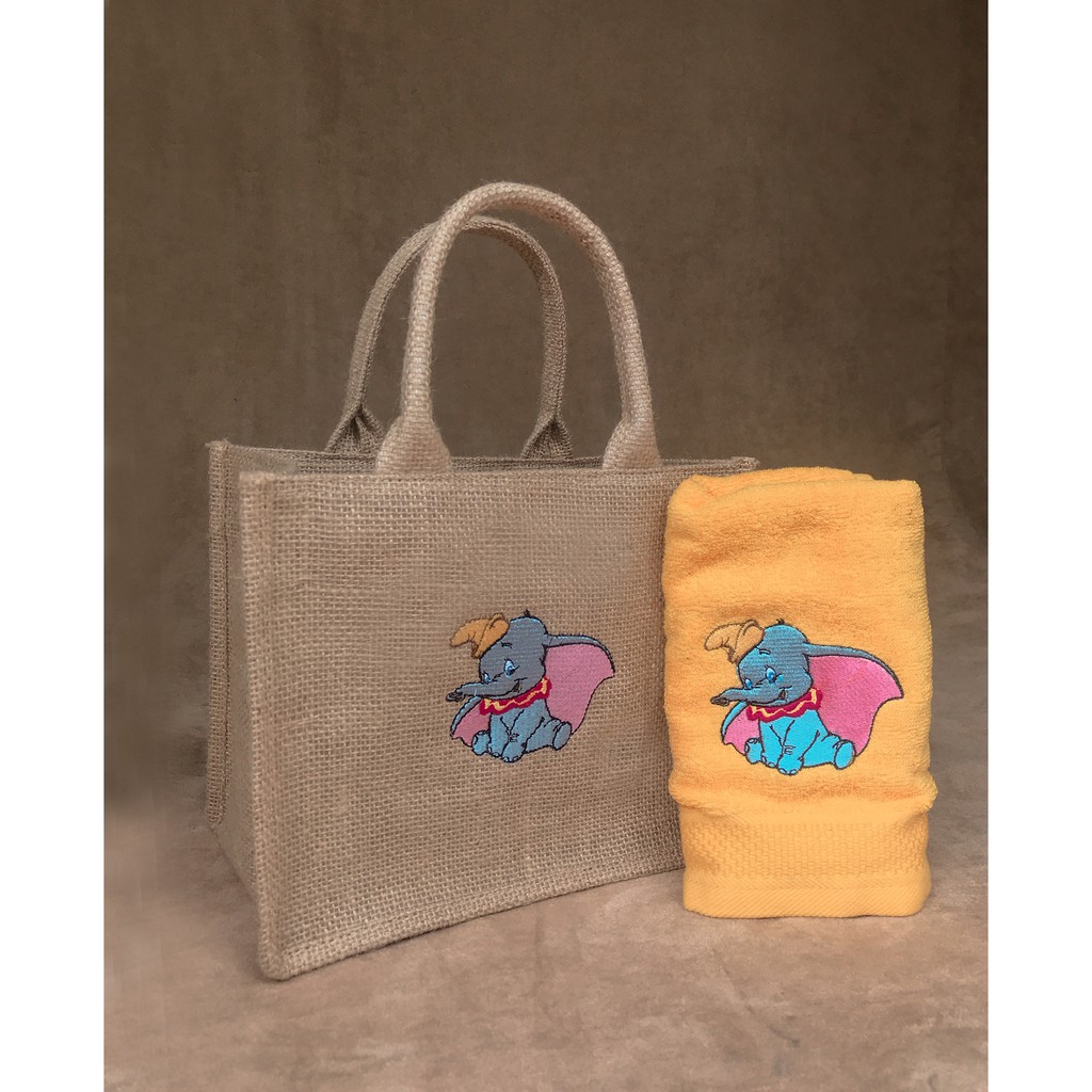 Souvenir Tas Bayi Goodie Bag Karung Goni Handuk - Baby Hampers Custom Bordir Nama Logo Gambar