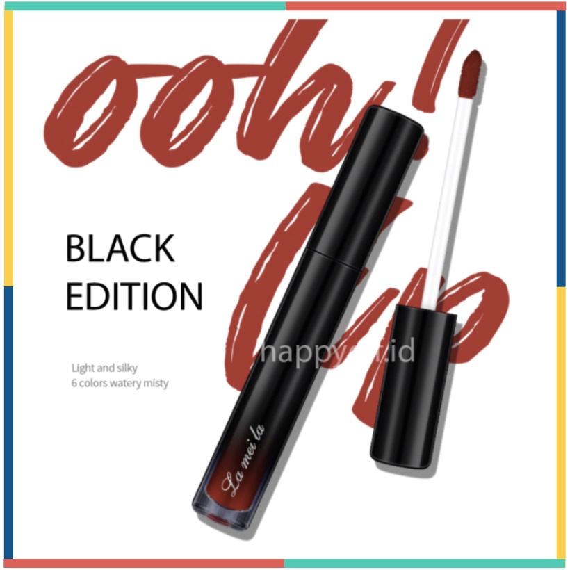 LAMEILA BLACK EDITION Lip Glaze Lip Gloss Pelembab Lipstik Cair Silky Misty LA056 2030