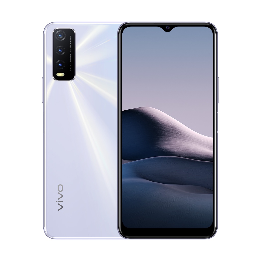 Vivo Y21 RAM 4GB+1GB ExtenDed ROM 64GB GARANSI RESMI Handphone vivo hp vivo y20 terbaru hp vivo y21 murah promo bisa cicilan bisa COD gratis ongkir vivo y21t y20-y20 4+64 Putih