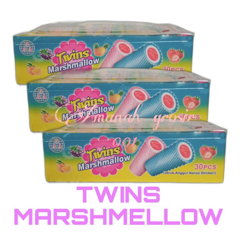 

TWINS MARSMALLOW ANEKA RASA JERUK, NANAS, ANGGUR, STROBERI