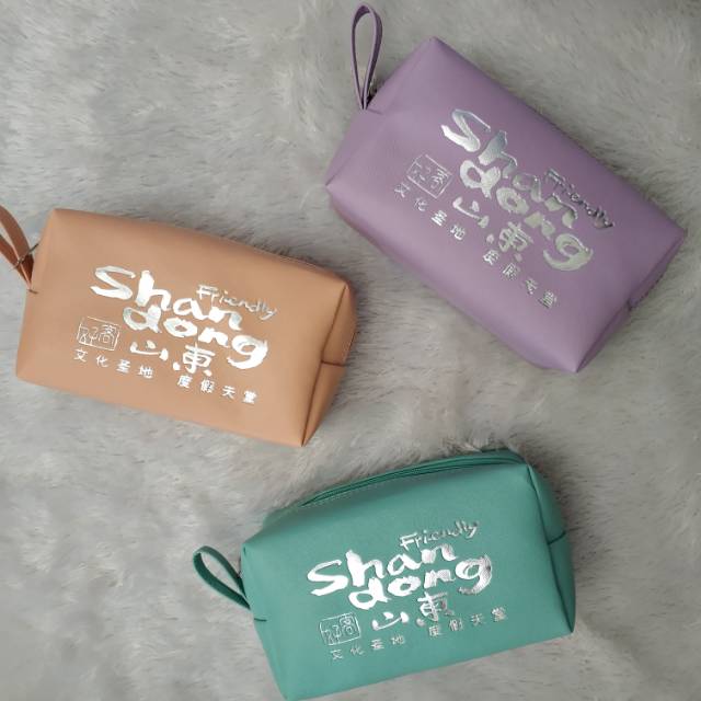 souvenir pouch kulit sintetis free emboss