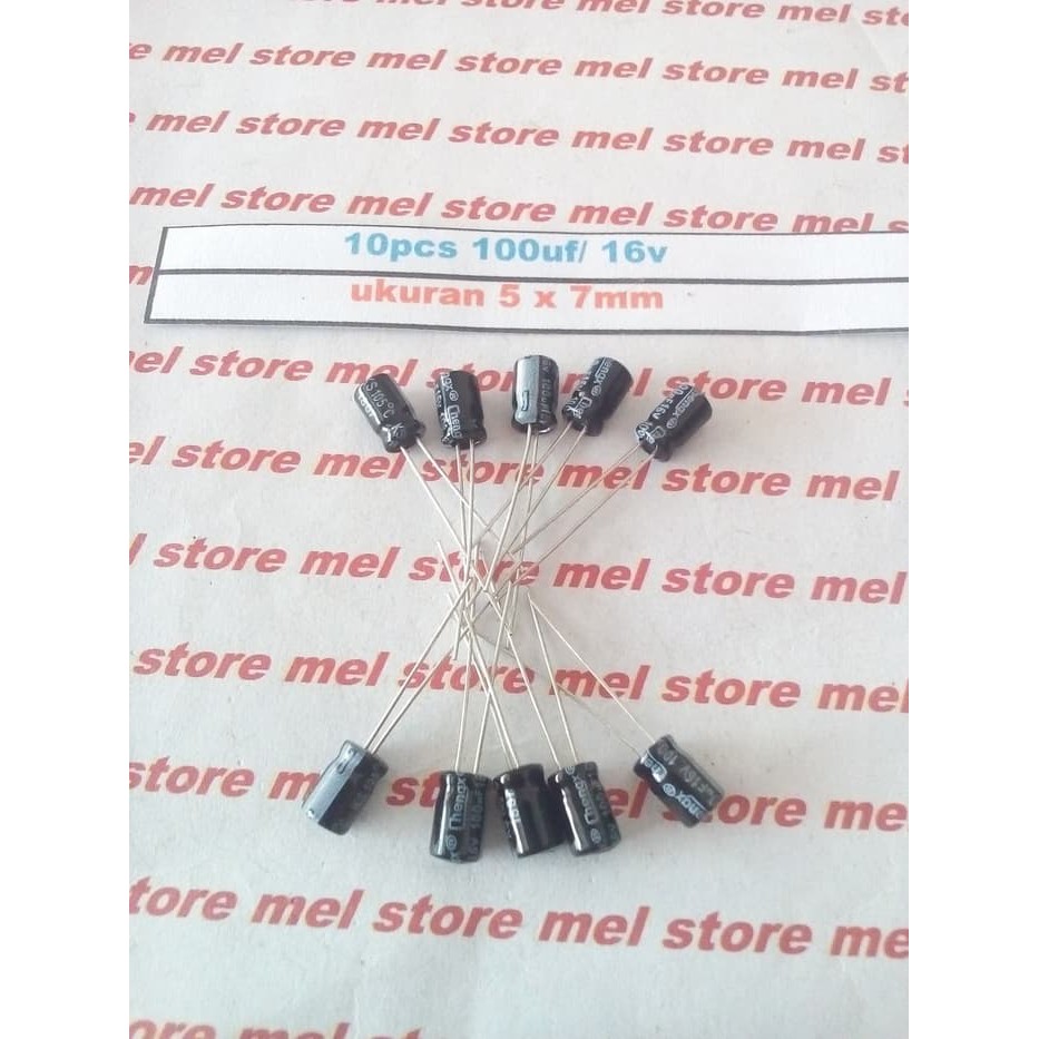 Capacitor Elco 100uf 16v