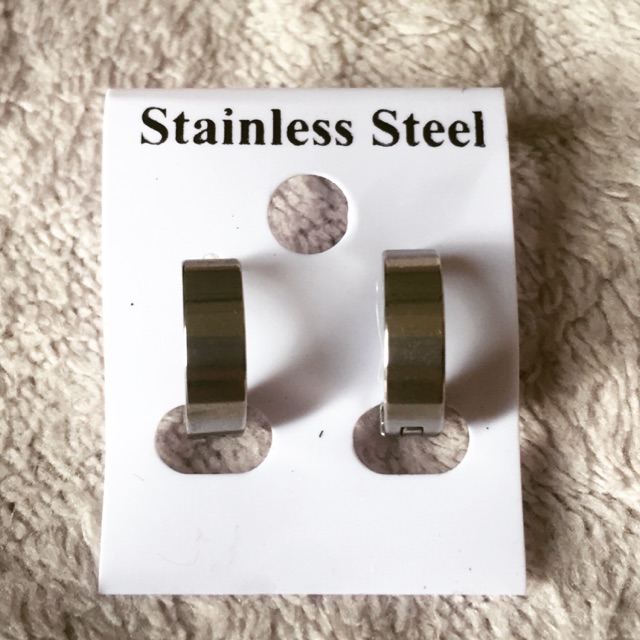 Anting Polos Stainless Tebal Anti Karat