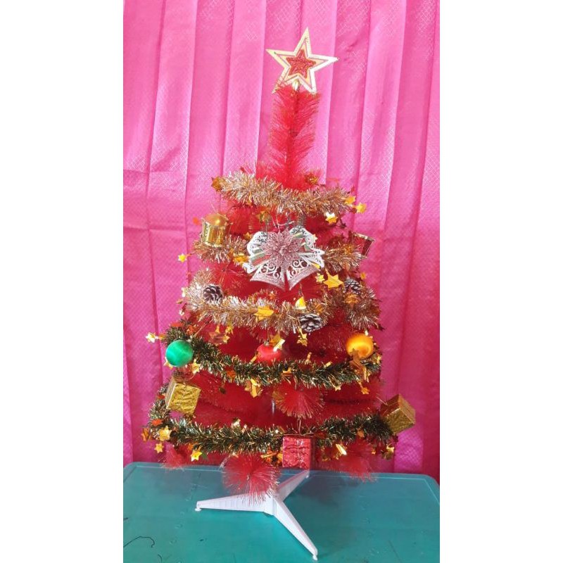 Pohon natal 1.2m(120cm/4feet) (tidak bisa cod)KOMPLIT