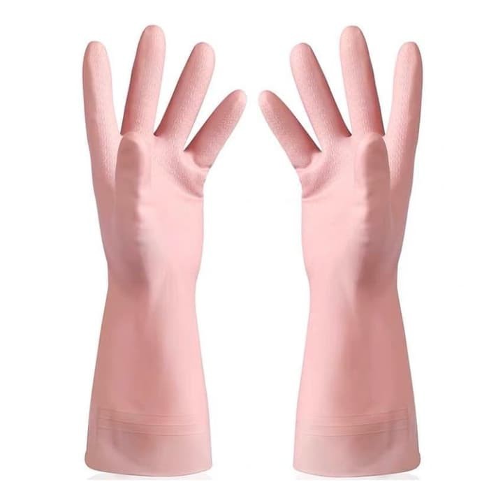 Sarung Tangan Cuci Piring Anti Air Rubber Glove Sarung Karet Cuci New