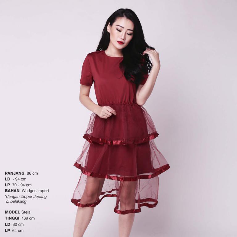 JANE COLLECTION || Swagger Dress Gauze Formal Dress Double Basic Body Dress Bianca Layer Dress