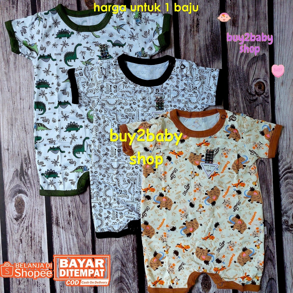 Romper bayi Jumper pendek NOVA Animal Series untuk bayi 0-9 Bulan 1 PCS