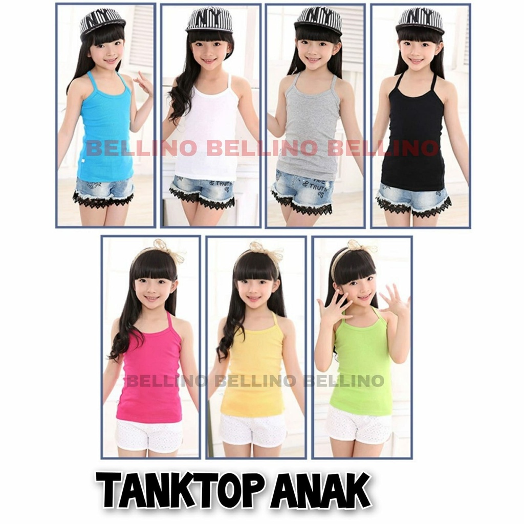 Tangtop Anak Cewek Murah Allsize Bahan Adem Kaos Dalam Anak Perempuan Tanktop Tali Anak Perempuan Bahan Adem Allsize Singlet Anak Cewek Tali Kecil Tengtop Tentop Tank Top