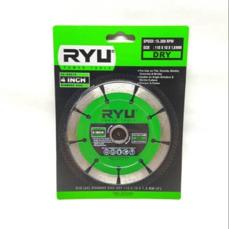 Pisau Keramik RYU Diamond Wheel 4 inch Dry