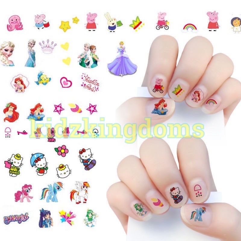 Mainan Sticker Kuku 3D Anak - Nail Sticker Motif Karakter Tempelan Cat Kuku