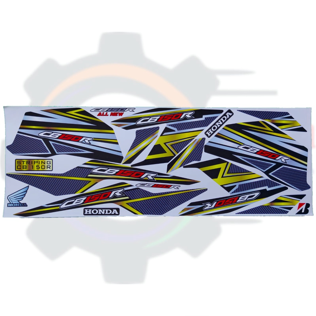 Stiker Motor Honda Cb150R Variasi Lis Gold