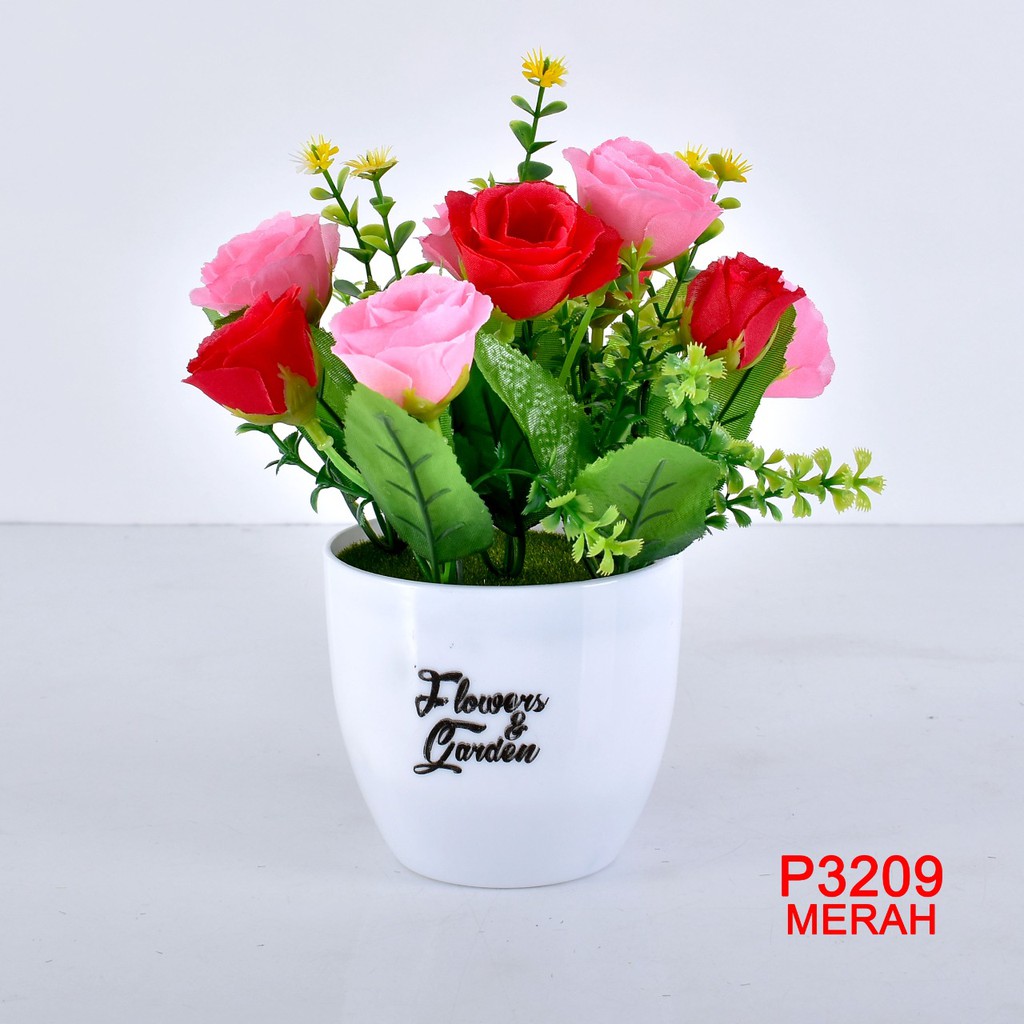 COD/ HMPU TANAMAN BUNGA HIAS POT TANAMAN HIAS DEKORASI RUMAH DAN BUNGA PLASTIK P3209-5