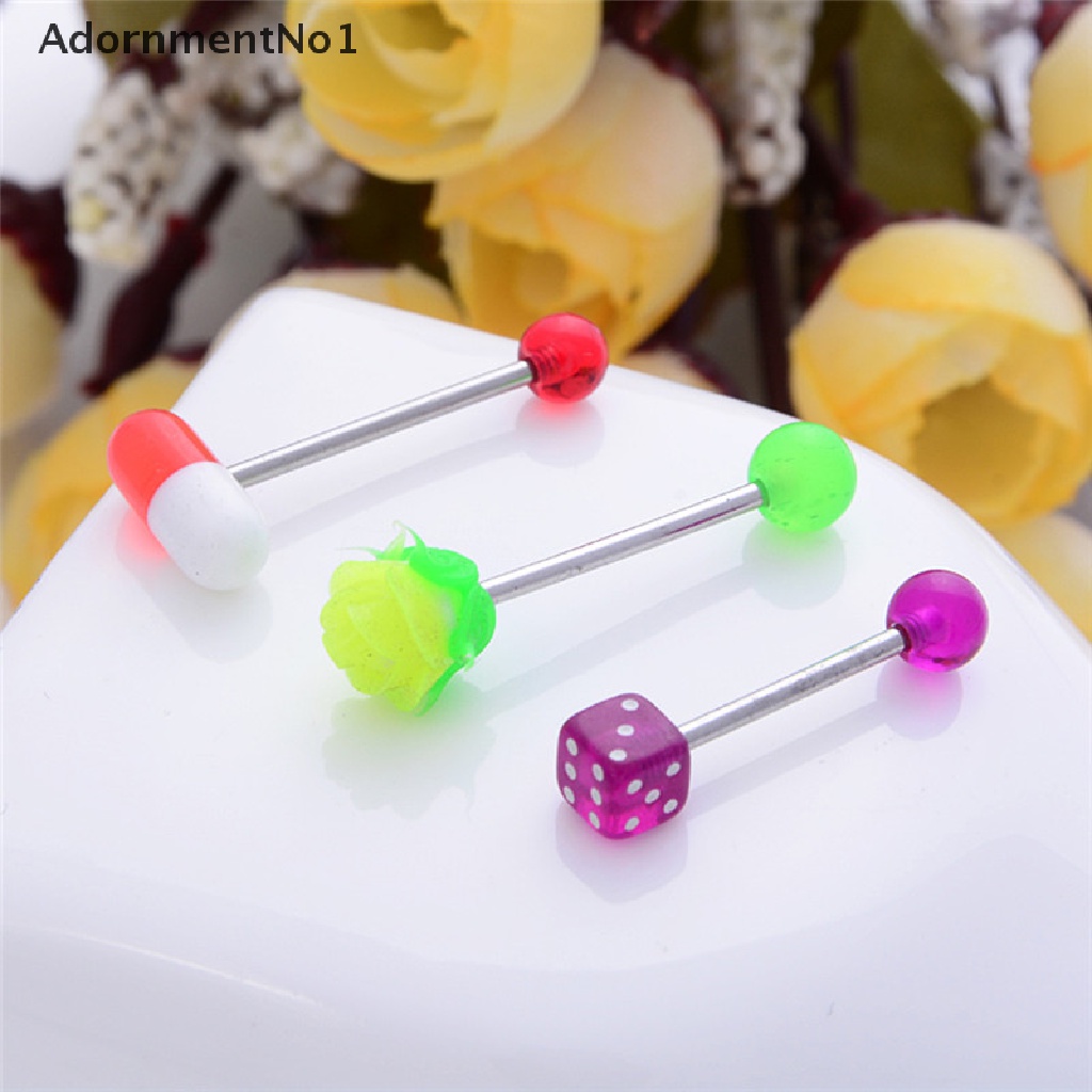 (AdornmentNo1) 16pcs / Set Anting Tindik Lidah / Tubuh Aneka Desain Untuk Wanita