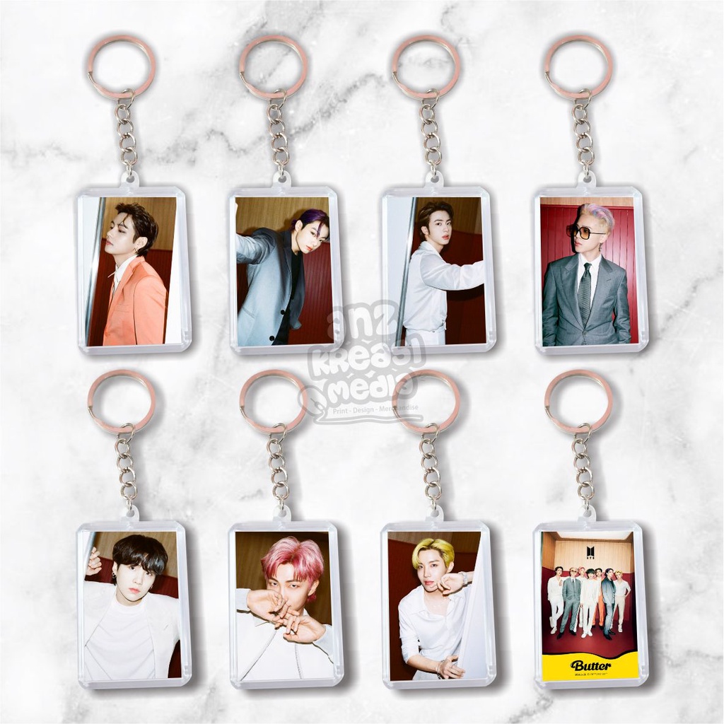 (READY STOCK) GANTUNGAN KUNCI AKRILIK - BTS BUTTER VER 1