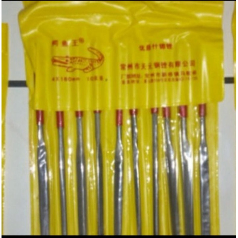 Kikir besi mini file set 10 pcs 3 x 140 mm cap buaya