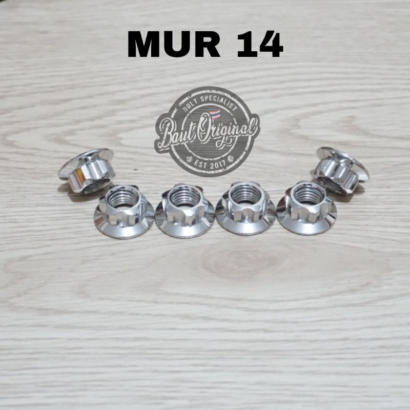 mur 14 new model belimbing gear probolt silver mur baut 14 original thailand