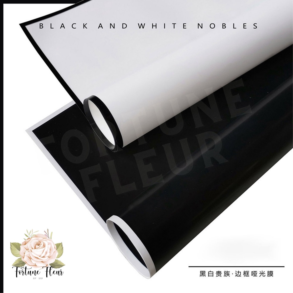 

AL (5 LEMBAR) KERTAS BUKET LIST MONOCROME HITAM PUTIH MURAH 1 58Cm * 58Cm WRAPPING PAPER BUKET BUNGA | Kertas Pembungkus Bunga Buket Kertas Kemasan