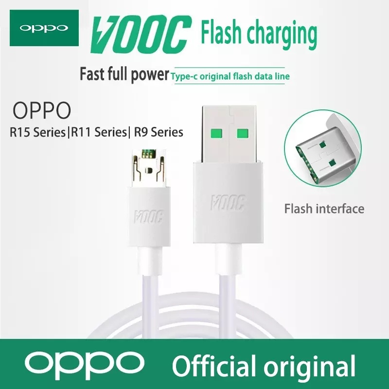 KABEL DATA OPPO VOOC MICRO USB FAST CHARGING 4A ORIGINAL