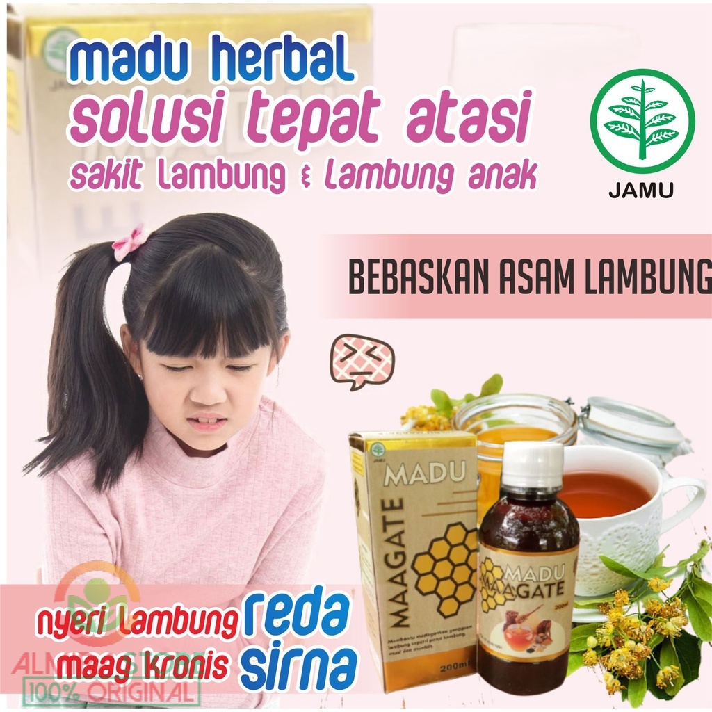 MADU MAAGATE OBAT LAMBUNG ORIGINAL MENGATASI SAKIT MAAG DAN GERD UNTUK DEWASA DAN ANAK