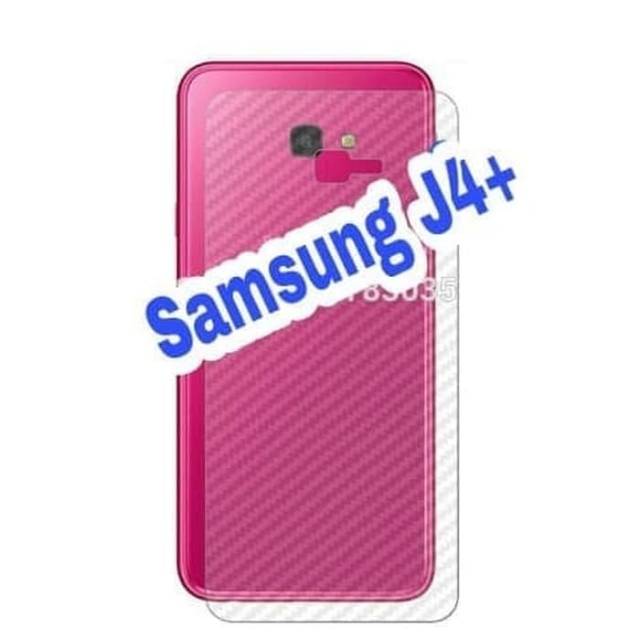 carbon fiber Samsung J4 PLUS J4+ back screen guard anti gores BELAKANG