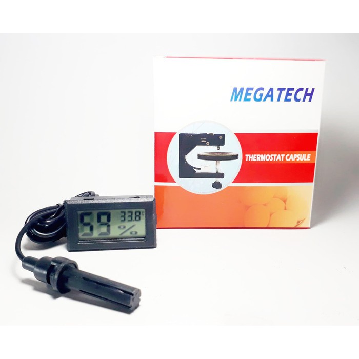paket termostat megateck dan termometer hygrometer digital sensor mesin tetas telur full otomatis / 