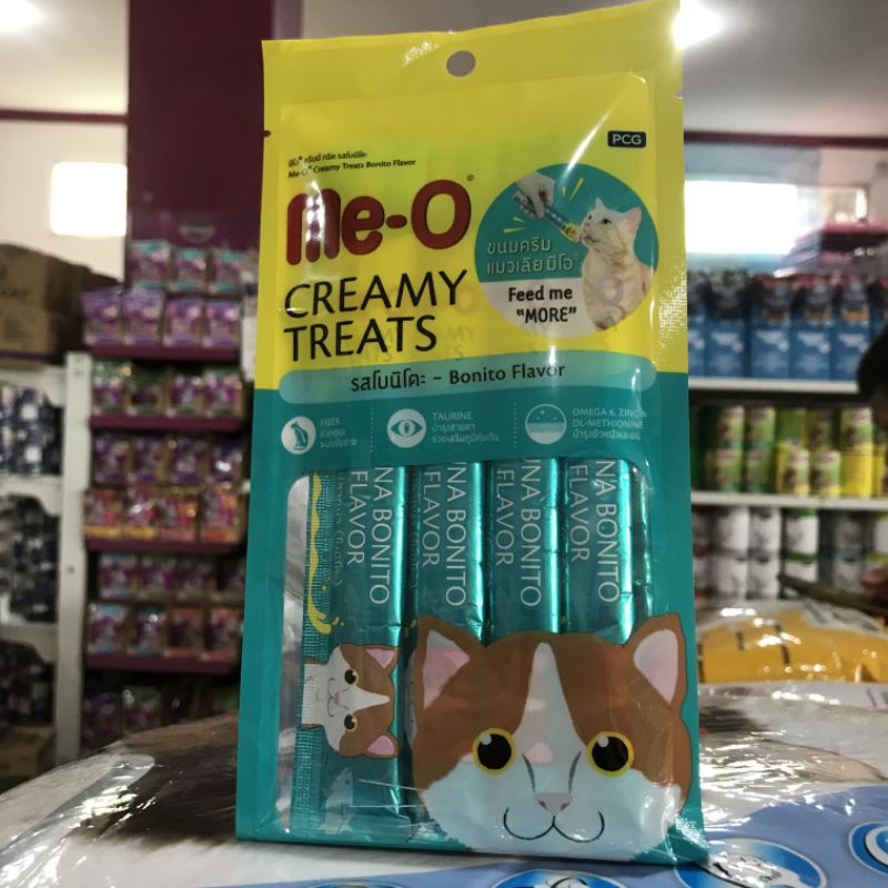 Me-o Creamy Snack Kucing 60gr Meo Liquid Cemilan Kucing - Bonito Flavour
