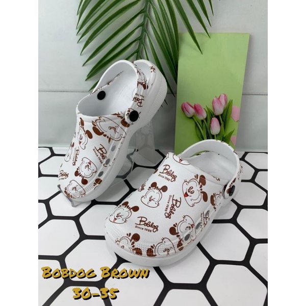 Sandal Baim Anak Motif Bobdog Brown