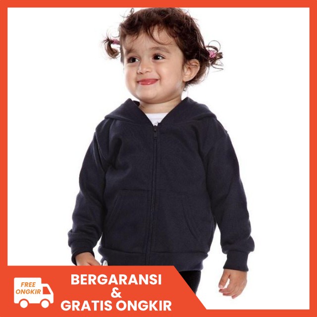 Jaket Anak Laki Laki dan Perempuan terbaru bahan flecee Polos umur 6 bulan sampai 6 tahun Murah