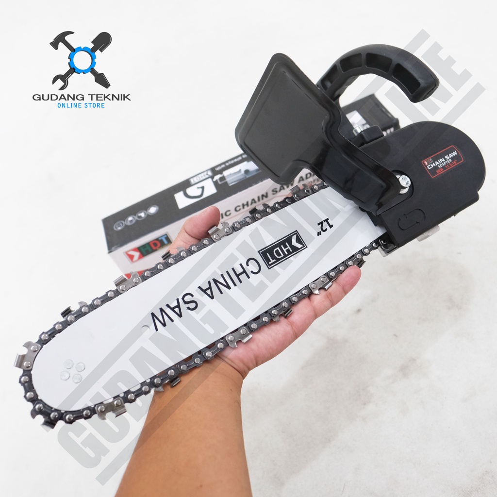 Adapter Adaptor Mini Chainsaw HDT 12&quot; ECS212A / Adapter Adaptor  Chainsaw Converter Mesin Gerinda - Konektor Chain Saw