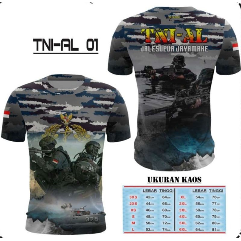 KAOS JERSEY TNI AL
