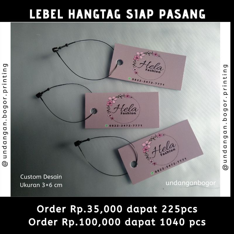 

Lebel Hangtag Baju Sudah Dapat Tali Murah Bogor