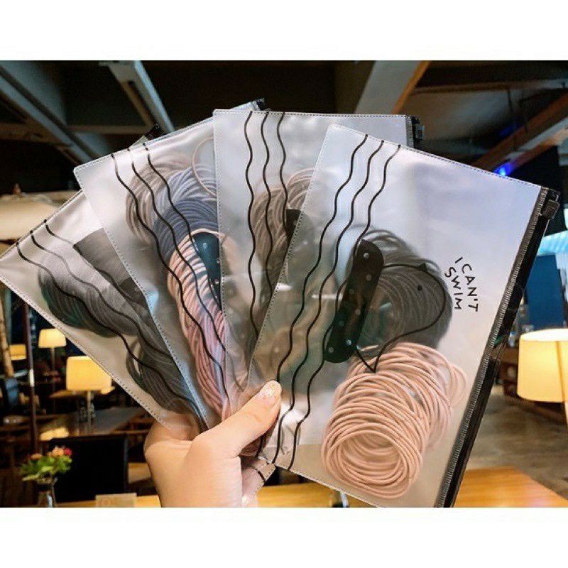 Ikat Rambut Korea / Karet Gelang isi 100