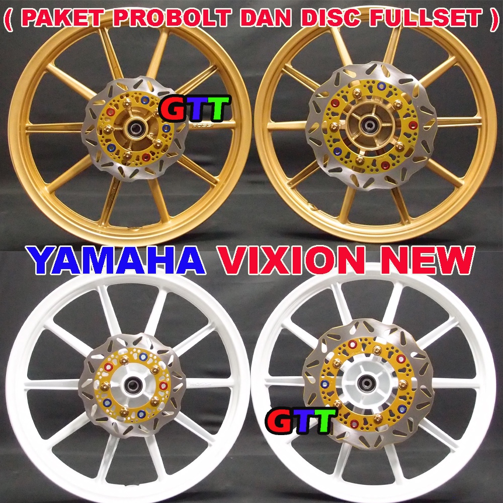 VELG RACING YAMAHA VIXION NEW FULLSET DSC BRAKE MEREK VROSSI.