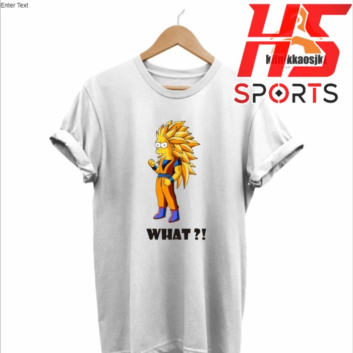 KAOS - BAJU DRAGON BALL GOKU BART THE SIMPSONS - TSHIRT DRAGON BALL