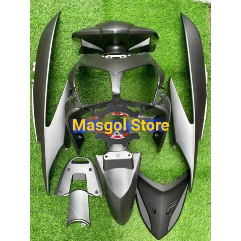 Cover Full body halus Vario 110 cw Karbu Abu abu Doff / Grey Matte