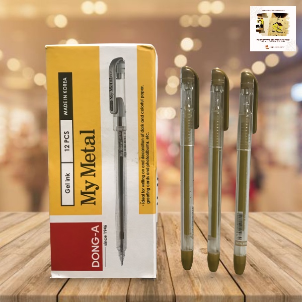 

PULPEN GEL 0,7 KHUSUS SILVER DAN EMAS MY METAL DONG A DAN JOYKO 1PCS
